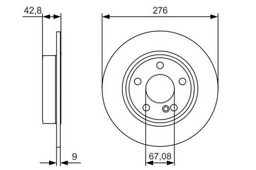 BOSCH 0 986 479 A03 Диск тормозной задний