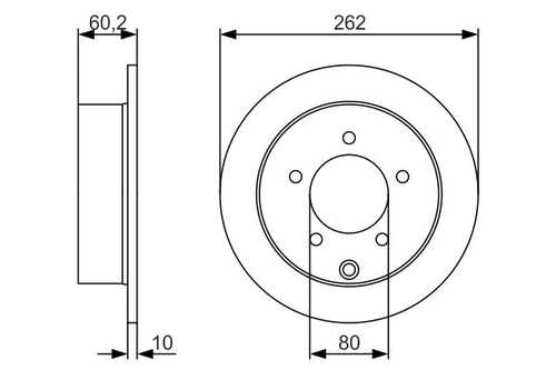 BOSCH 0986479A41 0 986 479 A41 диск тормозной задний! Mitsubishi Lancer 1.5/1.8/2.0Di-D 08>