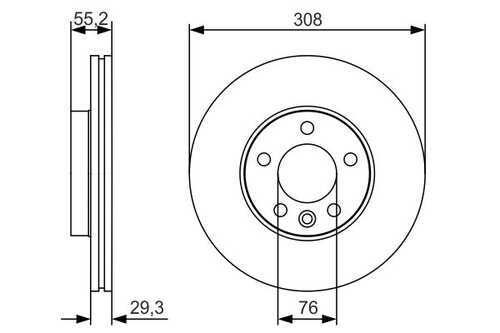 BOSCH 0986479R84 0 986 479 R84 диск тормозной п.! VW Transporter 1.9-3.2i/D 03>