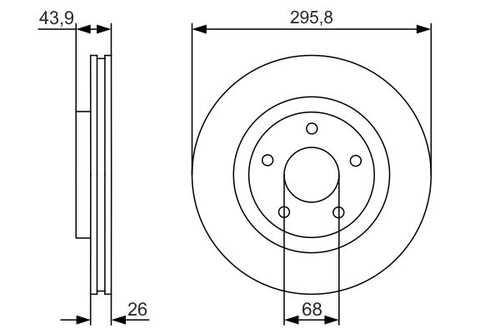 BOSCH 0 986 479 R89 Тормозной диск