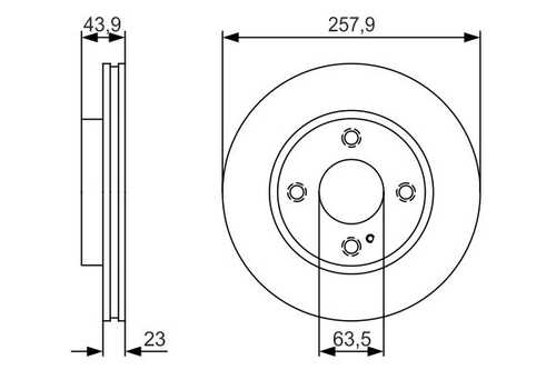 BOSCH 0986479S38 Диск тормозной