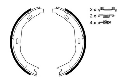 BOSCH 0 986 487 723 Колодки барабанные! ручника MB W204/C207 1.8-3.5CDi 07>