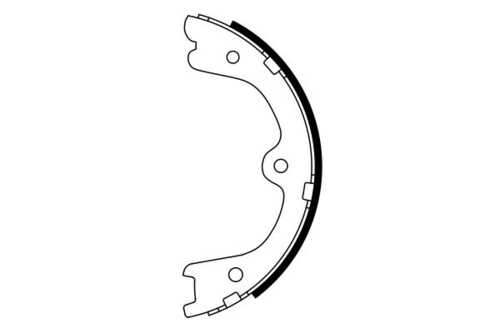 BOSCH 0 986 487 930 Brake Shoe Set, parking brake