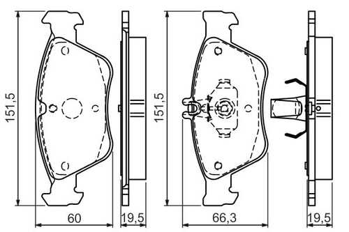 BOSCH 0 986 494 002 586 00=571877B=FDB1049 колодки дисковые п. MB W202 2.3/2.4/2.8/W210 2.0-3.0D 95>