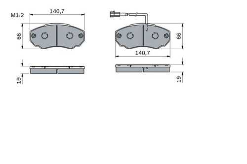 BOSCH 0 986 494 048 960 01! колодки дисковые п. peugeot Boxer 290/330 Models, Fiat Ducato 11/15 Models 02>