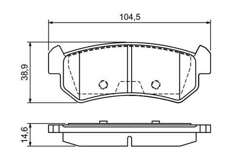 BOSCH 0 986 494 133 1048 00 колодки дисковые з. Daewoo Nubira 1.6i/1.8i 03>