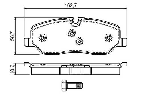 BOSCH 0 986 494 147 1158 00 колодки дисковые п. Land Rover Discovery/Range Rover 4.4i V8/2.7TD V6 04>