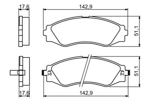 BOSCH 0986494173 0 986 494 173 колодки дисковые п. Chevrolet Epica 2.0-2.5i/2.0D 05>