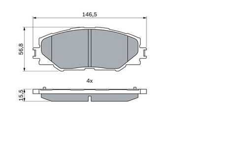 BOSCH 0 986 494 174 GDB3424=1234 00=D2268-01 колодки дисковые п. Toyota RAV 4 2.0VVT-i/2.2D-4D 06>