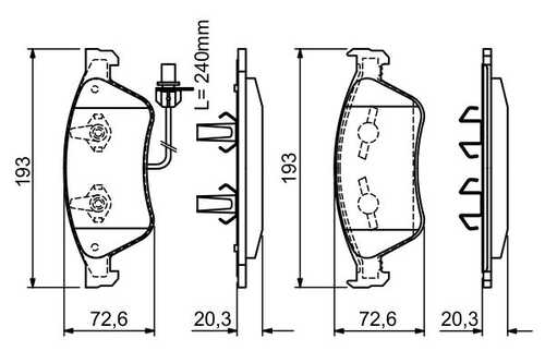 BOSCH 0 986 494 200 Колодки тормозные передние