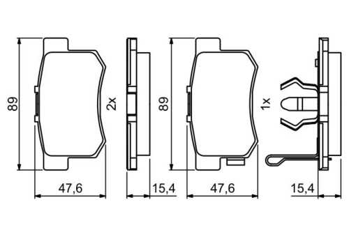 BOSCH 0986494233 0 986 494 233 GDB3438 [43022TL0G50] колодки дисковые з. Honda Accord 2.2i-DTEC/2.4 08>