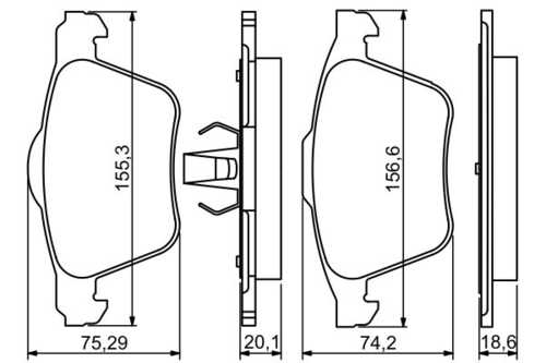 BOSCH 0 986 494 245 13.0460-7243.2=GDB1684 колодки дисковые п. ford S-Max,Volvo S80/V70/XC70 2.0-4.4 06>