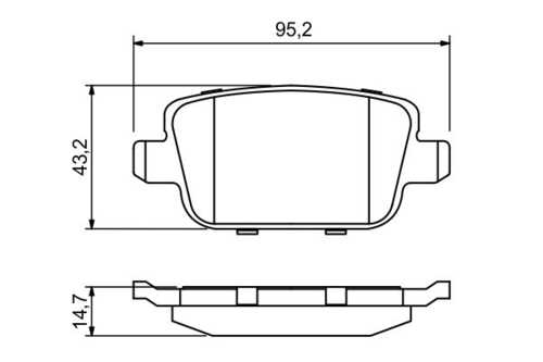 BOSCH 0 986 494 247 Комплект тормозных колодок, дисковый тормоз