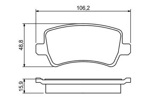 BOSCH 0 986 494 248 Колодки дисковые задние! Ford Galaxy/S-max, Volvo S80 2.0/2.3/2.0TDCi/2.2TDCi 06>