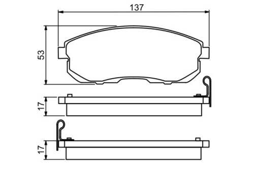 BOSCH 0986494277 0 986 494 277 колодки дисковые передние! Nissan Tiida 1.6/1.8/1.5DCi 09.07>