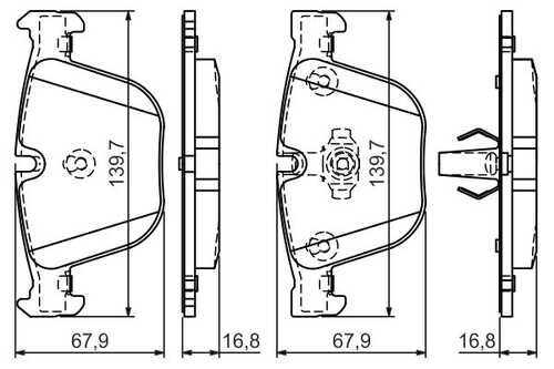 BOSCH 0 986 494 294 Комплект тормозных колодок, дисковый тормоз