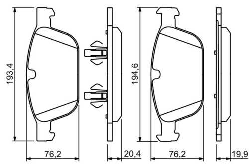 BOSCH 0 986 494 305 Колодки тормозные передние