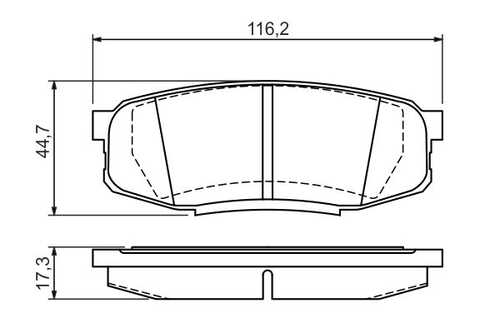 BOSCH 0 986 494 380 Колодки дисковые задние! Toyota Land Cruiser 4.7/4.5D V8 08>