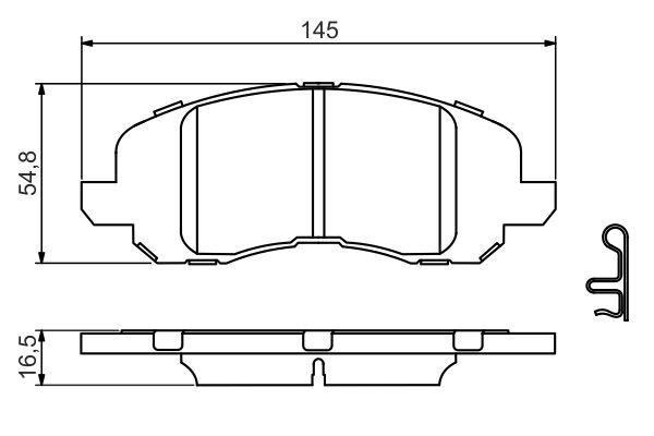 BOSCH 0 986 494 575 Колодки дисковые передние! Dodge Caliber, Jeep Compass 2.0/2.4 06>