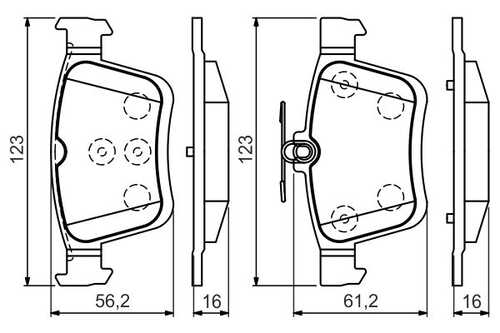 BOSCH 0 986 494 659 Комплект тормозных колодок, дисковый тормоз