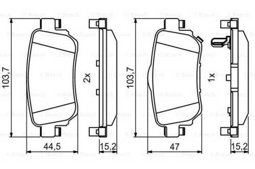 BOSCH 0 986 494 816 Колодки дисковые задние! с антискрип. пластинами Nissan Qashqai 1.2-1.6i/DCi 14>