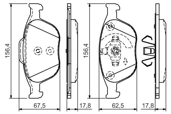 BOSCH 0986495066 0 986 495 066 колодки дисковые п.! Ford Focus ST 170 2.0i 16V/RS/Transit/Tourneo Connect 01>