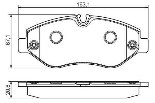 BOSCH 0986495098 0 986 495 098 колодки дисковые передние! MB Sprinter 209CDi-324CDi, VW Crafter 30/35 2.5TDi 06>