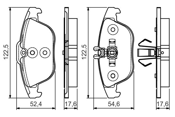 BOSCH 0986495105 Комплект тормозных колодок, дисковый тормоз