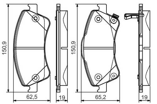 BOSCH 0 986 495 106 Колодки дисковые передние! Toyota Avensis 1.6-2.2D 09>