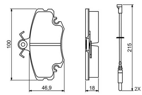 BOSCH 0 986 495 212 Комплект тормозных колодок, дисковый тормоз