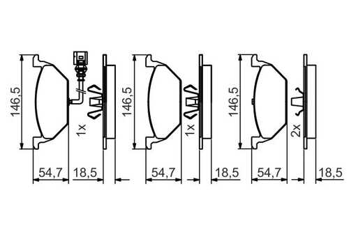 BOSCH 0986495213 Комплект тормозных колодок, дисковый тормоз