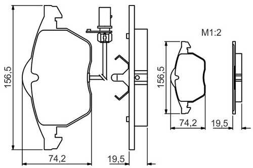 BOSCH 0 986 495 232 Колодки дисковые передние! Audi A6 1.8T/2.0/2.5TDi 97-02,VW Passat 1.6-2.5TDi 98>