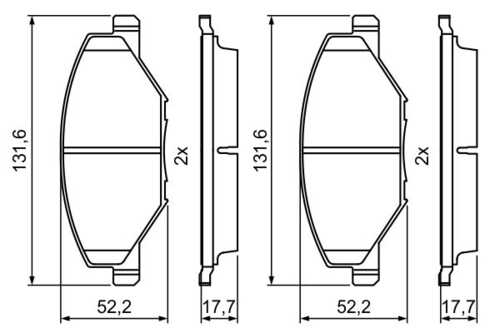 BOSCH 0986495390 0 986 495 390 колодки дисковые передние! с антискр. пл. Skoda Fabia 1.2, VW Polo RUS 1.6 12>;Колодки тормозные