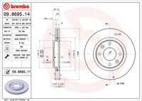 BREMBO 09.8695.11 Тормозной диск