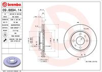 BREMBO 09.8894.14 Тормозной диск