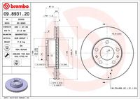 BREMBO 09893120 Тормозной диск