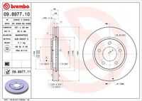 BREMBO 09.8977.10 Диск тормозной передний! Chrysler Voyager 2.4-3.8/2.5CRD/2.8CRD 00>