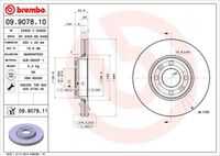 BREMBO 09.9078.10 Тормозной диск