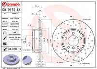 BREMBO 09.9172.1X Диск тормозной передний! BMW E60/E61 2.5/3.0i/D 05>