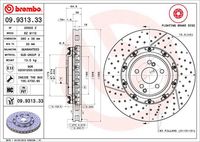 BREMBO 09.9313.33 Тормозной диск