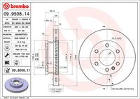 BREMBO 09.9508.11 Диск тормозной передний! с покрытием MB Sprinter, VW Crafter 06>