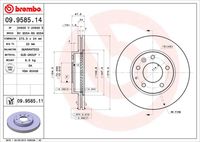 BREMBO 09.9585.11 Диск тормозной передний! Mazda 323/6/626 1.8/2.0/2.0TD 98>