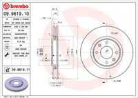 BREMBO 09961910 Тормозной диск