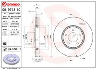 BREMBO 09.9743.11 Диск тормозной