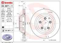 BREMBO 09.9871.11 Диск тормозной