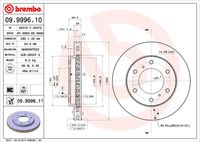 BREMBO 09.9996.10 Диск тормозной передний! Mitsubishi Pajero 2.5TDi/3.2Di-D/3.5GDi 00>