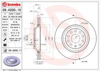 BREMBO 09A20011 Диск тормозной