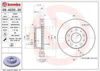 BREMBO 09.A235.20 Диск тормозной передний! Fiat Ducato, Citroen Jumper 2.2D/HDi/2.3D/3.0HDi 06>