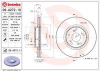 BREMBO 09.A272.11 Диск тормозной передний! Honda Accord 2.0/2.4/2.2i-CTDi 03>