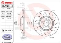 BREMBO 09.A426.1X Диск тормозной передний! перфорированный Xtra Ford Galaxy/S-max 1.8D-2.5 06>